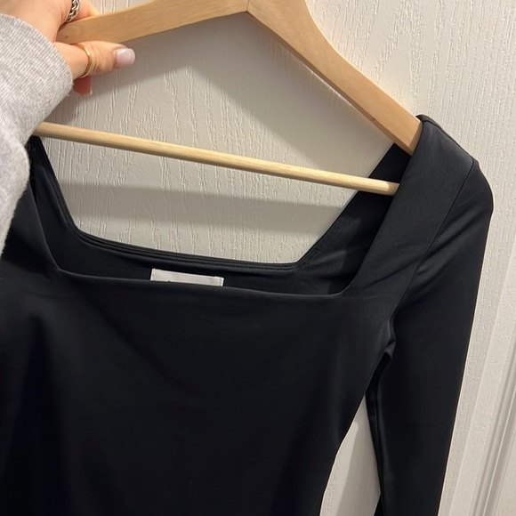 Squareneck Long Sleeve Contour Bodysuit - Picture 1 of 4